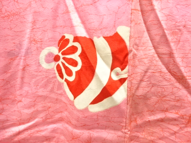  アンティーク　紋錦紗　鈴模様長襦袢